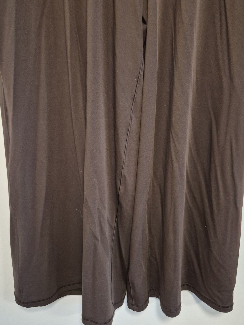 Aerie Real Me Foldover Super Wide Leg Pant Chocolate Brown Stretchy Women's Sz S - Picture 6 of 11
